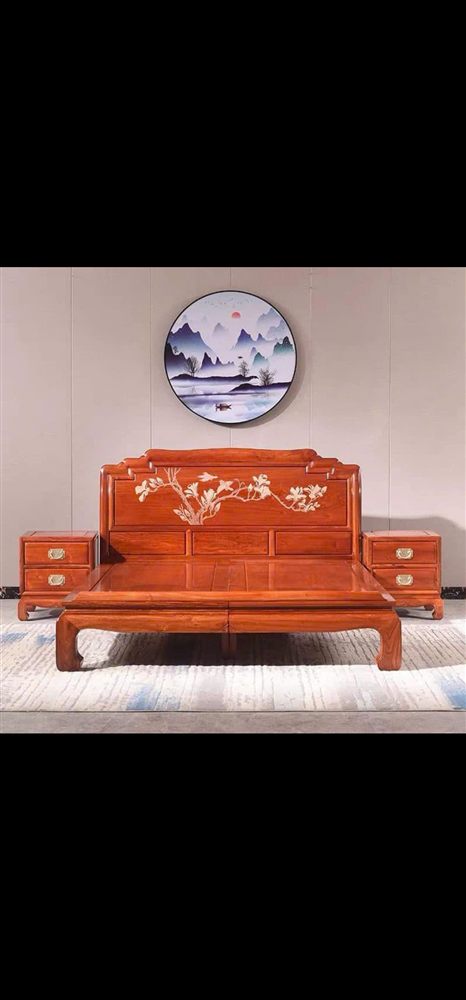 Giường ngủ gỗ tự nhiên chạm khắc - Đồ gỗ Thọ Phương
